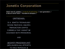 Tablet Screenshot of jonetix.com